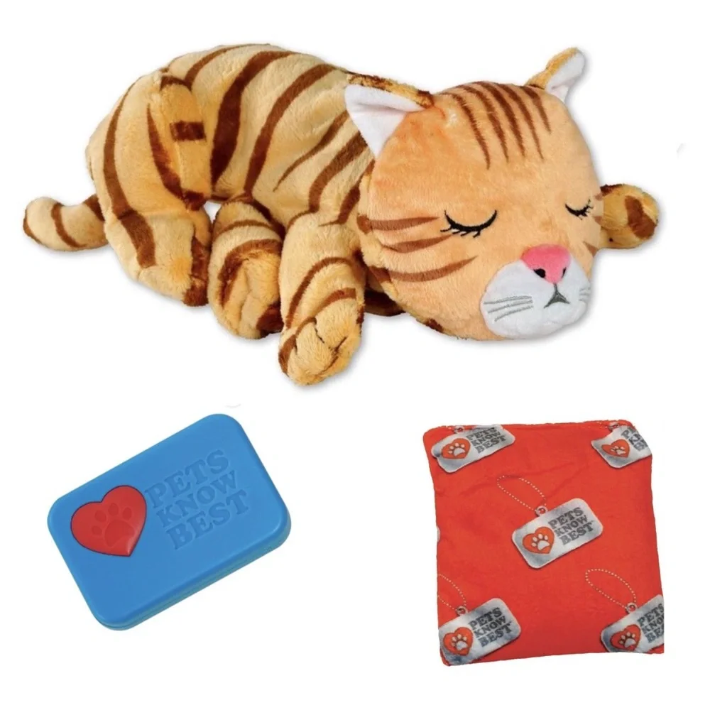 NWT Huggie Kitty to relax and comfort your pet Soothing cat purr & heartbeat